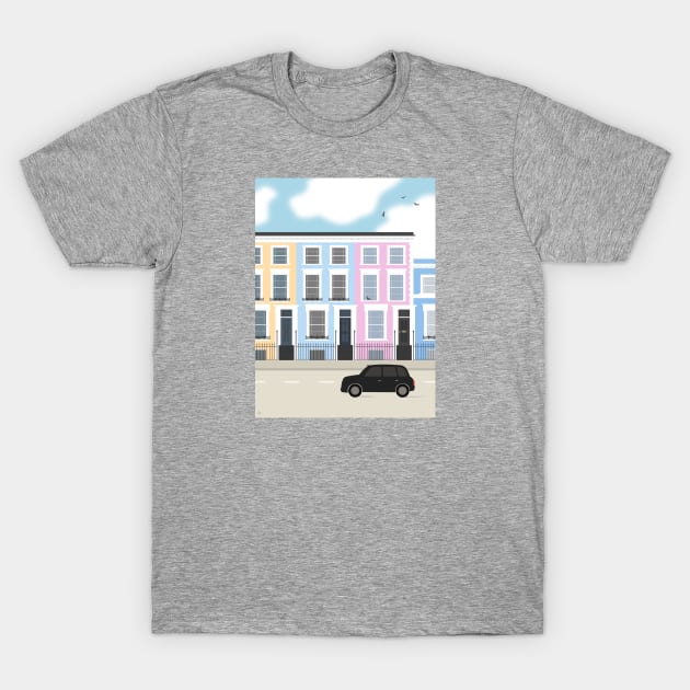 Colorful Notting Hill, London, England T-Shirt by lymancreativeco